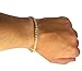 NewAgeBling Mens Womens 1 Row Cz Tennis Bracelet 14k Gold Plated 8 inch Length