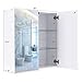 Tangkula Bathroom Medicine Cabinet, Wide Wall Mount Mirrored Cabinet with Adjustable Shelf, Bathroom Double Mirror Door Cabinet (24