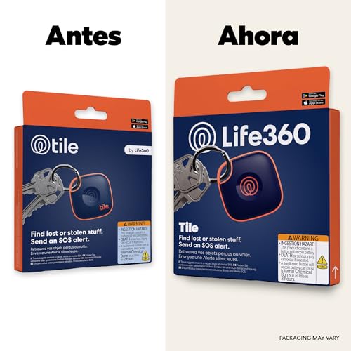 Tile - Localizador Bluetooth, localizador de Llaves y localizador de Objetos para Llaves, Bolsos y Mucho más.Compatible con iOS y Android. Paquete de 1 (Navy Blaze)