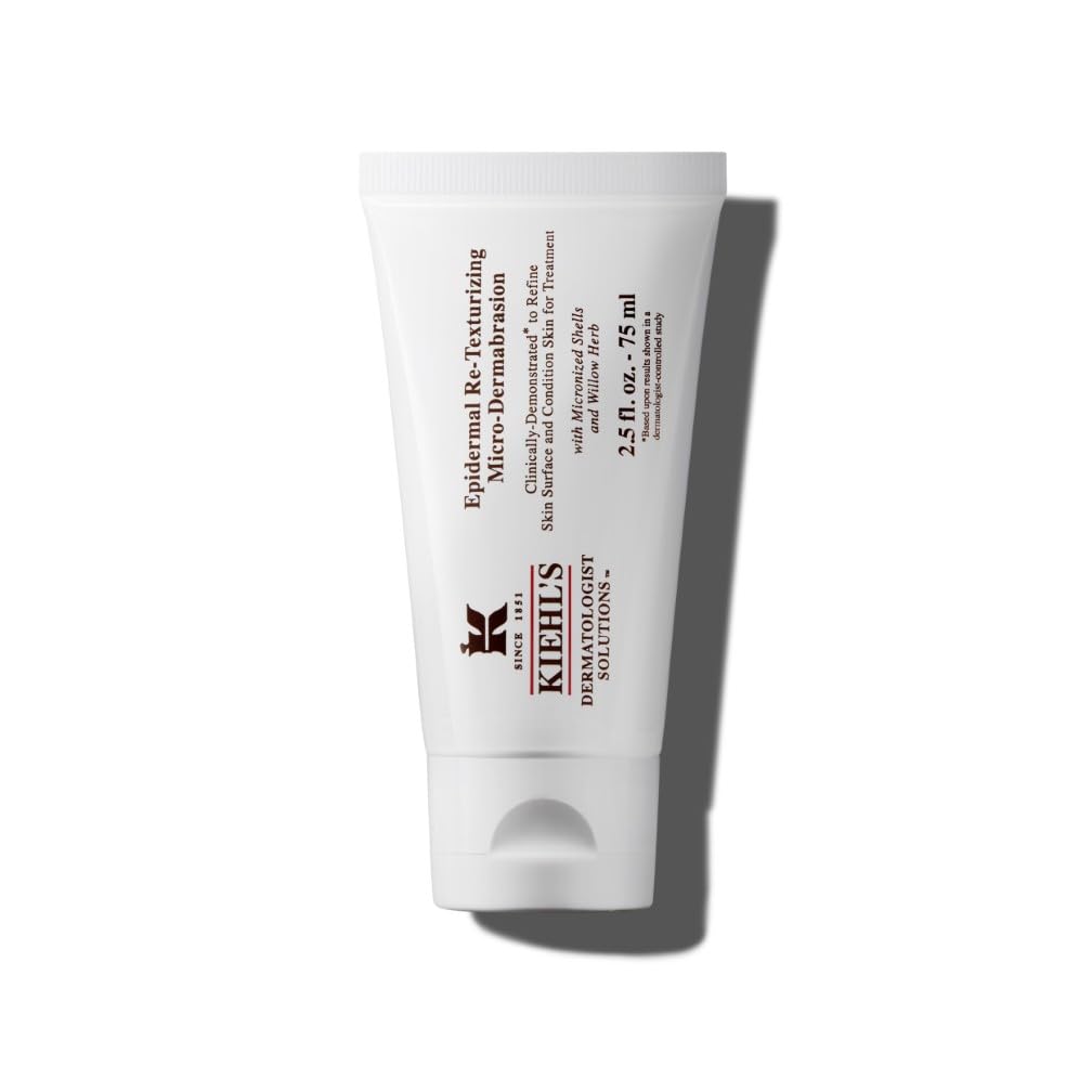 Kiehl's Epidermal Re-Texturizing Facial Scrub, Exfoliates for Smoother Looking Skin, All Skin Types, 75ml