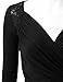 VIVALACE Womens Plus Size 3/4 Sleeve V Neck Front Cross Drape Sexy Lace Top