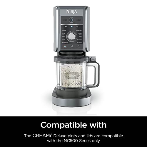 Ninja Creami Deluxe Pints 2 Pack, Compatible With NC500 Series Creami Deluxe Ice Cream Makers