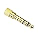 VCE 6-Pack Gold Plated 6.35mm 1/4 inch Male to 3.5mm 1/8 inch Female Stereo Jack Adapter