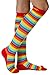 CPR Compression Socks for Women Men Nurses Compression Stockings for Woman Graduated Compression Sock 20 30 mmHg Knee High Nursing Travel Comfortable Compression Socks (Stripes -Small)