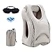 Gesentur Inflatable Travel Pillow +Eye Mask +Ear Plug, Airplane Pillow,Ergonomic and Portable Head Neck Rest Pillow,Patented Design for Airplanes,Cars,Buses,Trains, Office Napping,Camping (Gray)