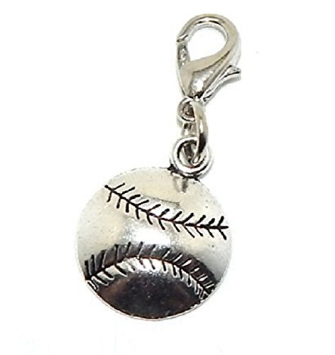 Jewelry Monster Clip-on "Baseball or Softball" Charm Bead