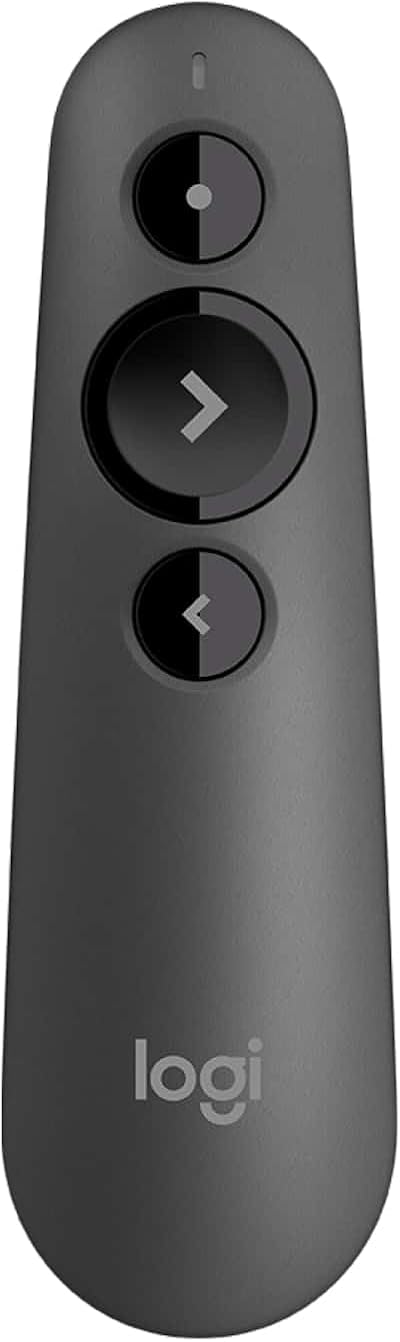 Logitech R500s Laser Presenter Bluetooth USB Clicker 20m Range Dark Grey