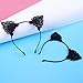 ETEREAUTY Headbands Lace Cat Ear Christmas Hairbands Hair Accessories for Women Girls Gift 2 Pieces