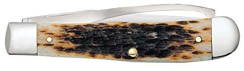 CASE XX WR Pocket Knife Amber Jigged Bone Equestrian's Knife Item #144 - (6254Hp SS) - Length Closed: 4 1/8 Inches - Thumbnail 3