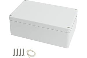 HoHaing Junction Box Waterproof Plastic Project Box IP65 Plastic Project Box Electrical Box Enclosure Gray White 7.87"x 4.72"x 2.95"(200x120x75mm)