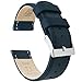 22mm Vintage Navy Blue - Barton Quick Release - Top Grain Leather Watch Band Strap