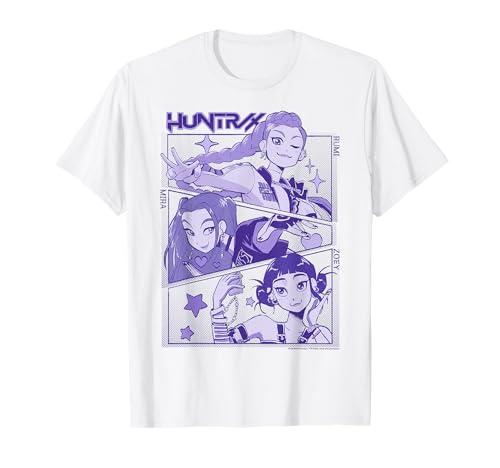 Kpop Demon Hunters Halloween Huntrix Cute Manhwa Panels T-Shirt