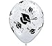 Black and White Graduation Party Grad Cap Balloon Bundle