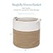 Magicfly Nursery Storage Basket, 15 X 15 X 14 Inch Woven Storage Baskets for Toys, Laundry, and Baby Blankets, Cotton Rope Baskets Large Baby Organizer, Beige & White