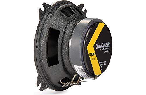 KICKER DSC40 4-Inch (100mm) Coaxial Speakers, 4-Ohm (Pair)