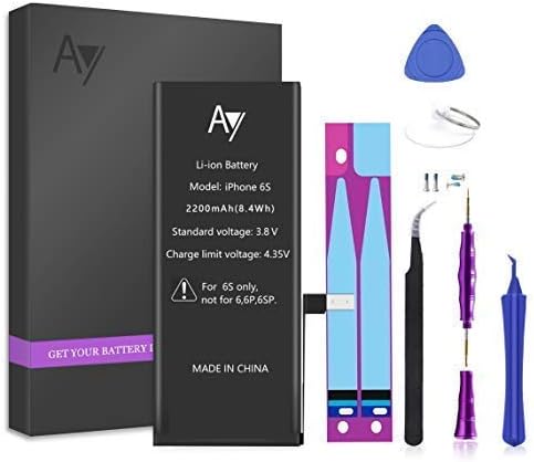 iPhone 6S Battery Replacement 2200mAh with Complete Repair Tools Kit, Adhesive, and Instructions 0 Cycle by AYIPE
