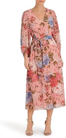 tommy hilfiger floral print chiffon midi dress Tommy Hilfiger Plus Size Floral Print Chiffon Flutter-Sleeve Midi Dress