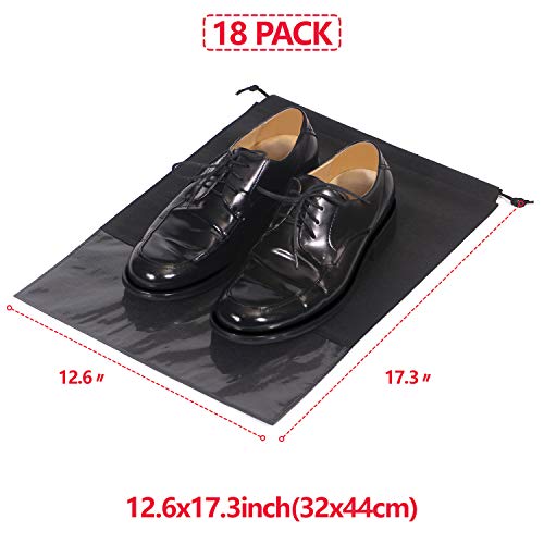 18PCS Travel Shoe Bags Non-woven With Rope for Men and Women Large Shoes Pouch Storage Packing Organizers
