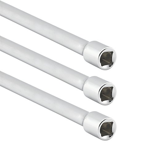 Tooluxe 04158L 1/4" Socket Wrench Extension Bar Set, 3 Pieces, Extra Long (12", 15", 18")