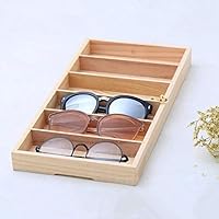Activane Glass Display Box Wooden Eyewear Glasses Storage Case Sun Glasses Sunglasses Organizers Box Jewelry Storage Display Stand Holder