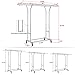 SONGMICS Rolling Garment Rack Heavy-Duty Double-Rail Clothing Hanging Rack on Lockable Wheels Chrome Finish ULLR22C