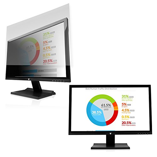 V7 PS20.0W9A2-2N 20" Privacy Filter (16:9, 17.43 x 9.80 in / 44.27 x 24.89 cm, Cleaning Cloth, mounting Straps) matt/Glossy