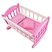 Prettyia Princess Cradle Bed Furniture for 9-11inch Reborn Girl Baby Doll Kids Pretend Play Toy Birthday Gift