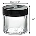 1 oz / 30 ml Clear Thick Wall Travel Refillable Container Jar Samples, Balms, Makeup and Cosmetics, Salves, Airtight (3 pack)