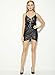 Azbro Stylish Sequin Cut Out Bodycon Dress, Black L