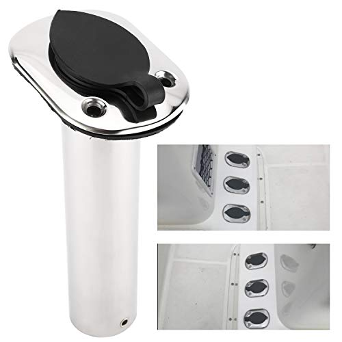 DasMarine 4 Stück Edelstahl Rutenhalter 15/90 Grad Rutenhalter mit Gummikappe, Dichtung, Schlaucheinlage – Bild 4