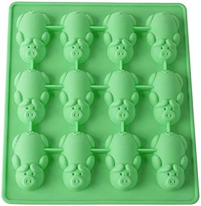 Buyeverything Non Stick 12 Little Pigs in a Blanket Silicone Baking Mold Food Grade BPA Free Piggy Molds Gummy Candy Mold Jelly Chocolate Cake Molds Ice Cube Tray Muffin Cup Cake Mold