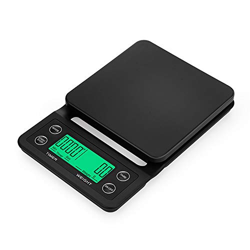 FuriGer Digital Coffee Scales, Precision Multifunction Scales,Jewelry Scales with Back-lit LCD Display Balance Scales Weighing Tool Electronic Stainless Steel Measure Scales,5kg/0.1