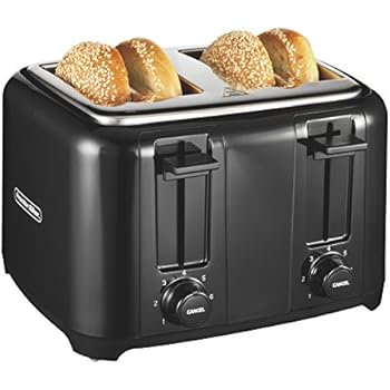 Proctor Silex 4-Slice Extra-Wide Slot Toaster with Cool Wall, Shade Selector, Toast Boost, Auto-Shutoff and Cancel Button, Black (24215)