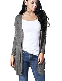 JayJay Women Open Front Casual Long Sleeve Knit Sweater Cardigan