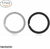 Tectonic 32mm Large Key Rings Heavy Duty 4-Pack Keychain Hoops 1 Year Warranty view 5