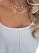 Boosic Multilayer Pendent Necklace Tiny Shiny Disc Choker Y Lariat Necklace For Women Gold Tone