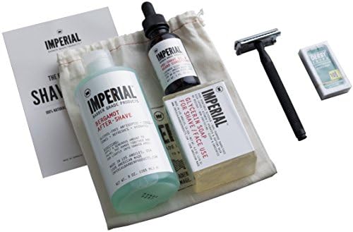 Men's Safety Razor Shaving Set (5 Piece Kit) - All in One Shave kit - Safety Razor Shave - Great Gift For Men - Groomsman Gift