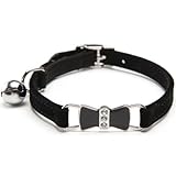Soft Cat Collar Bowtie Kitten Collars with Bell Charm 8-10