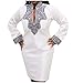 Abetteric Womens V-Neck High Rise African Print Dashiki Vogue Dress
