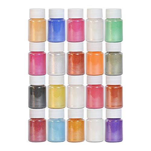 Mica Powder, SEISSO 20 Colors Epoxy Resin Dye Set, Natural Pigment
