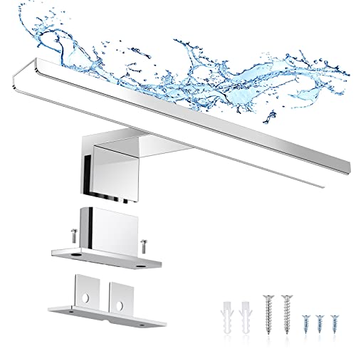 ERWEY LED Mirror Lamp 30 cm, LED Wall Lamp Cabinet Light 5 W 230 V, Cool White Light 6000 K, Wall or Furniture Mounting, IP44 Bathroom Lamp