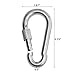 BEWISHOME 4 Pack Carabiner Hooks Hammock Locking Solid Metal D Clips with Heavy Duty 500LBS Screw Gate for Camping Hiking Traveling Backpacking Outdoor HDK02W