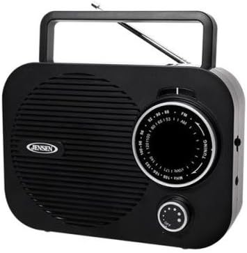 Spectra Merchandising JEN-MR-550-BK Portable AM/FM radio (Black) w/ Aux jack