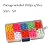 QualyQualy Fishing Beads Assorted, Plastic Glass Fishing Beads Red Yellow Mix Color Luminous Glow Fishing Beads 4mm 6mm 6.5mm 8mm 10mm 12mm