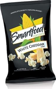 black bag of white cheddar popcorn
