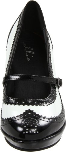 Ellie Shoes Women's 414 Flapper Spectator Pump, Black/White, 5 M US