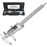 Digital Caliper Vernier Calipers JBonest Digital Calipers Caliper Gauge Quality Stainless Steel Electronic with 6 inch/150mm LCD Micrometer for Durable Accurate Tool