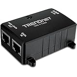 TRENDnet Gigabit Power over Ethernet (PoE) Injector, Full Duplex Gigabit Speed Supported, Network PoE Devices up to 100 M (328 Ft.), 15.4 Watts, Auto-MDIX In/Out, Plug &amp; Play, TPE-113GI