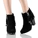 Breckelle's Gail-26 Women's Belted Chunky Stacked Heel Ankle Booties Black 9
