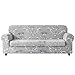TIKAMI Stretch Printed Sofa Slipcover 2-Piece Couch Cushion Cover Washable Spandex Furniture Protector (Medium, RetroGrey)